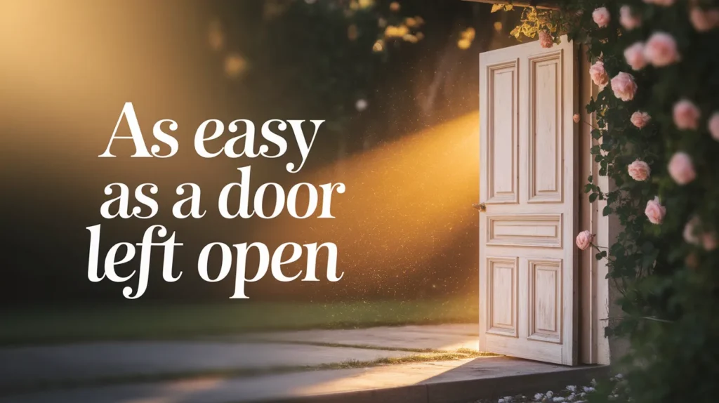 As Easy as a Door Left Open