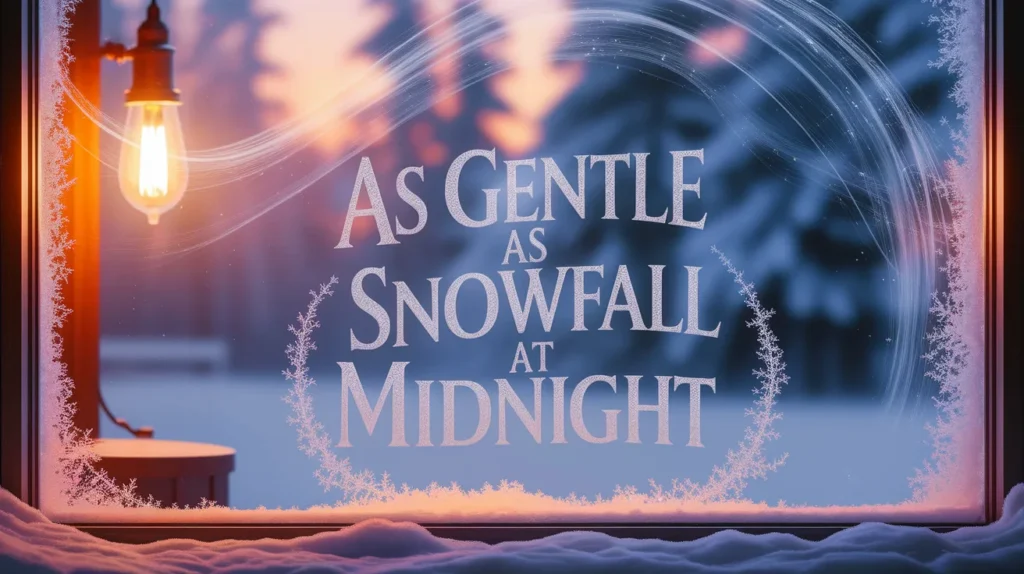 As gentle as snowfall at midnight