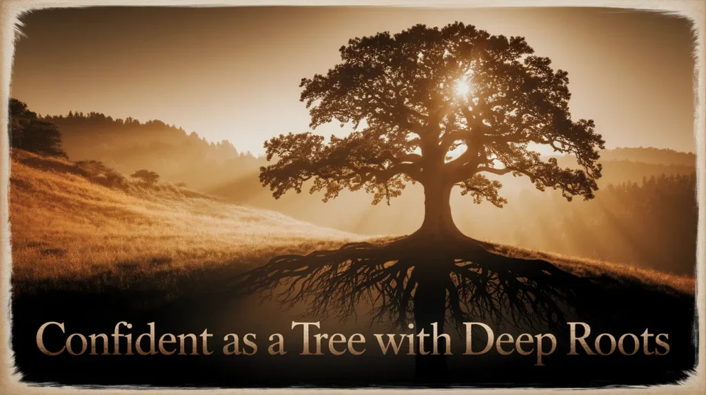 Confident as a tree with deep roots