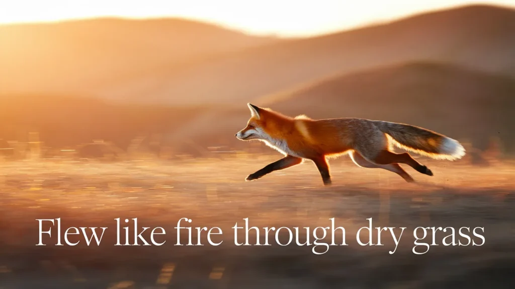 Flew Like Fire Through Dry Grass