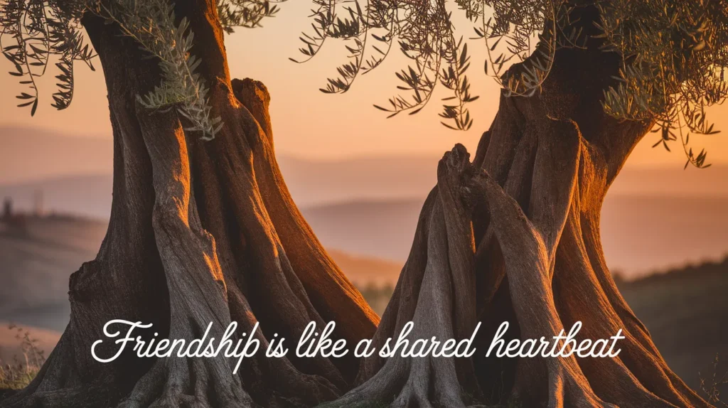 Friendship is like a shared heartbeat