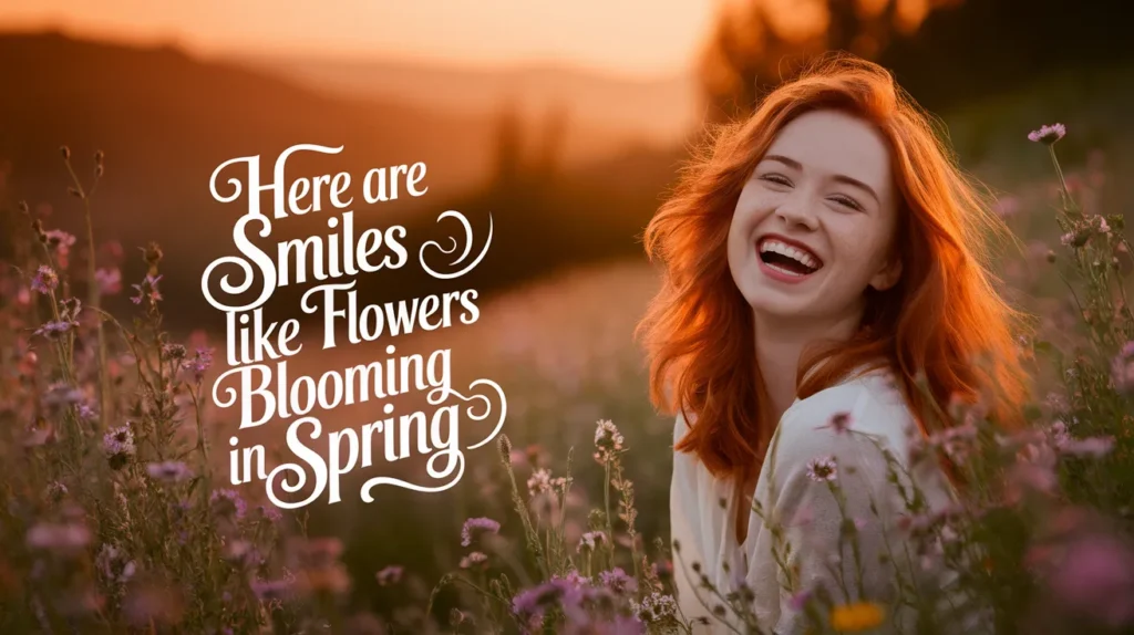 Here are smiles like flowers blooming in spring