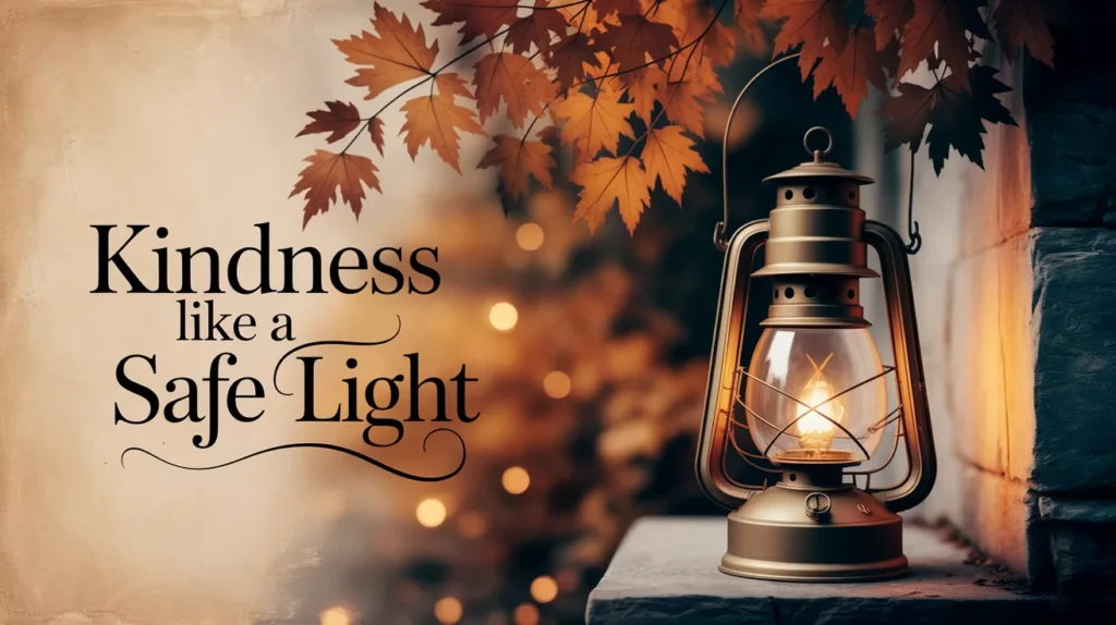 Kindness like a safe light