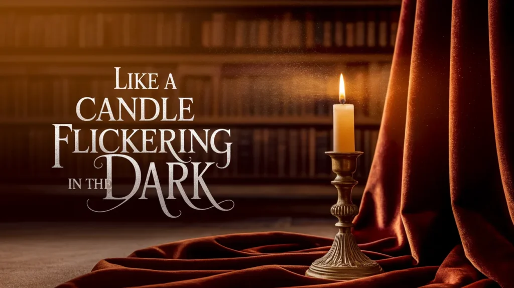 Like a candle flickering in the dark