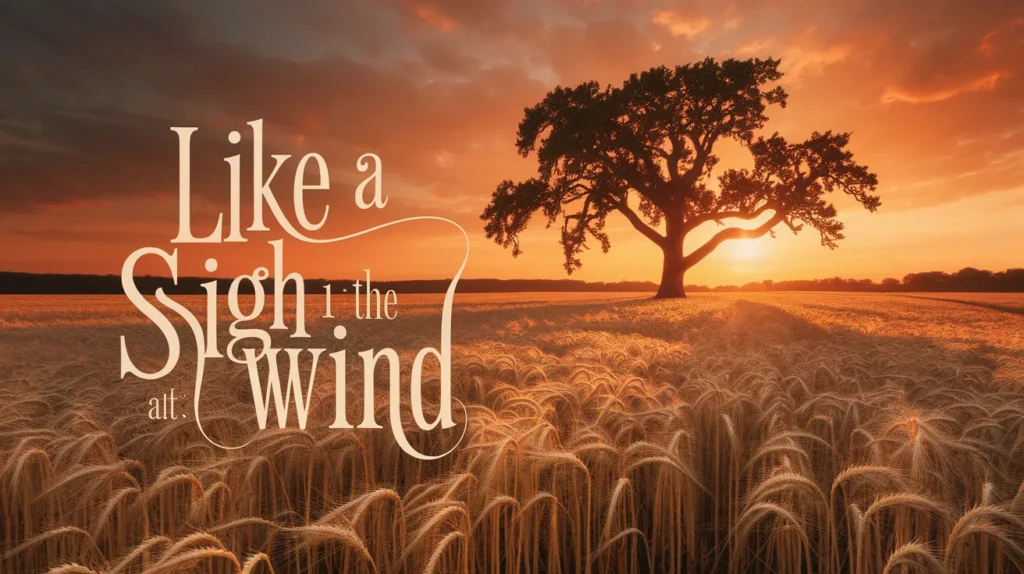 Like a sigh in the wind