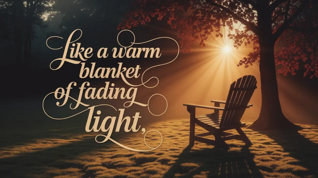 Like a warm blanket of fading light