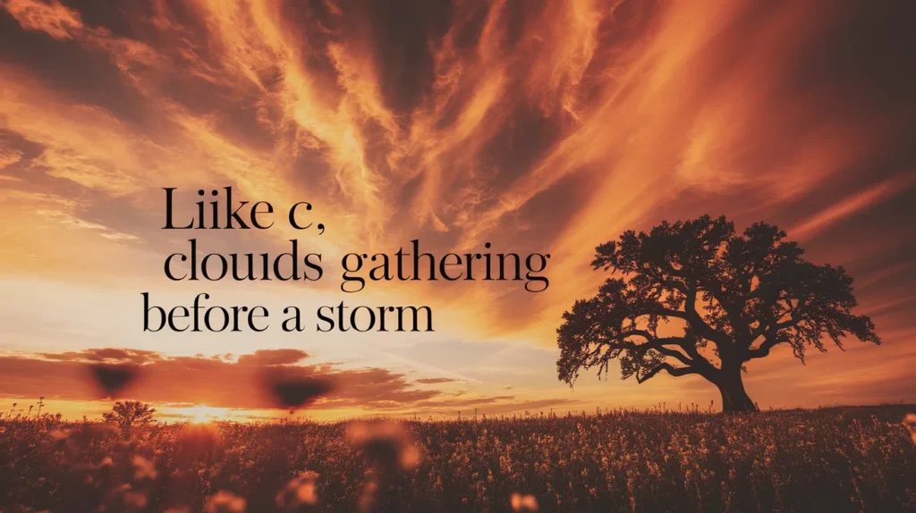 Like clouds gathering before a storm