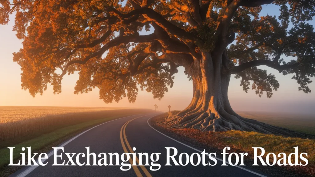 Like Exchanging Roots for Roads