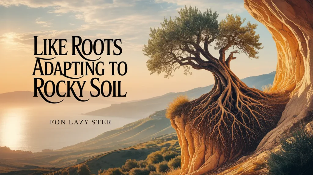 Like roots adapting to rocky soil
