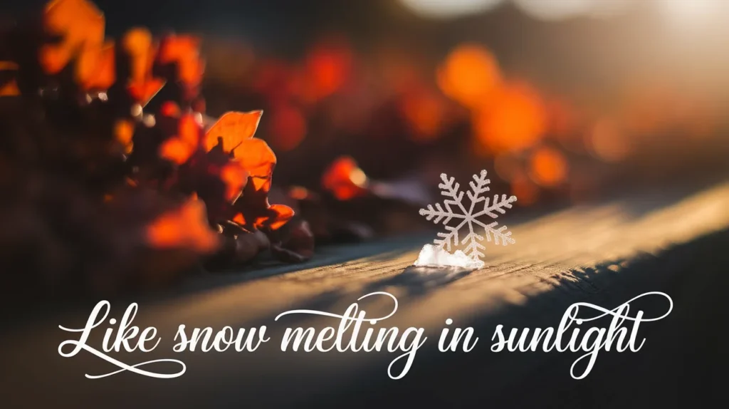 Like Snow Melting in Sunlight