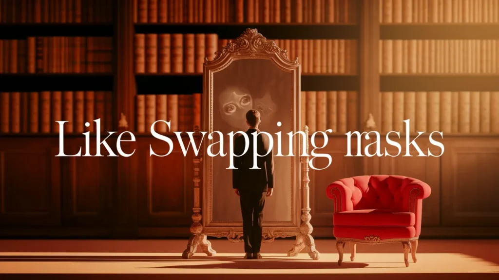 Like Swapping Masks in a Mirror