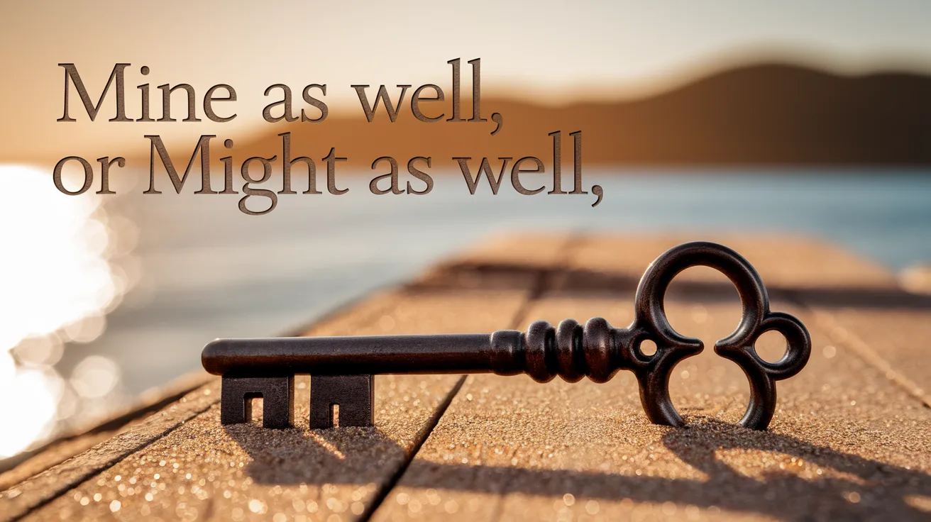 “Mine as Well or Might as Well”