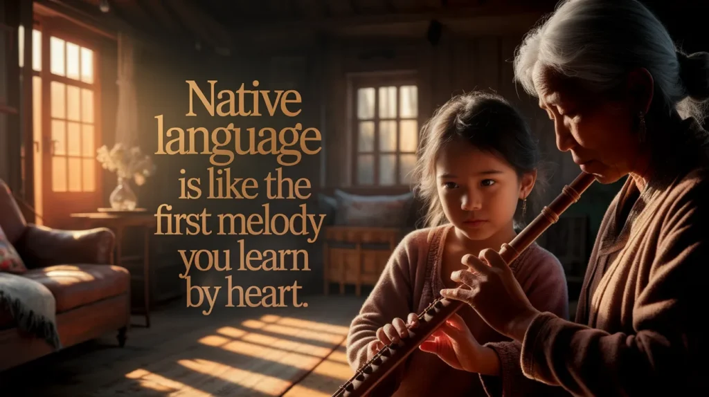 Native language is like the first melody you learn by heart