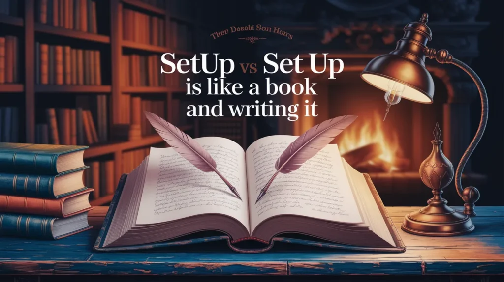 Setup vs Set Up Is Like a Book and Writing It