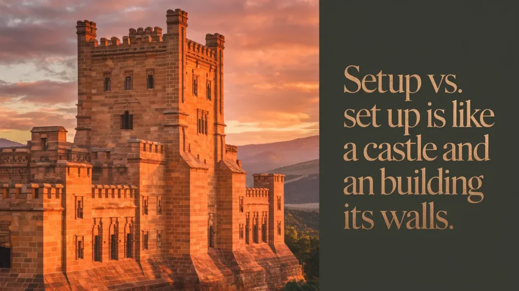 Setup vs Set Up Is Like a Castle and Building Its Walls