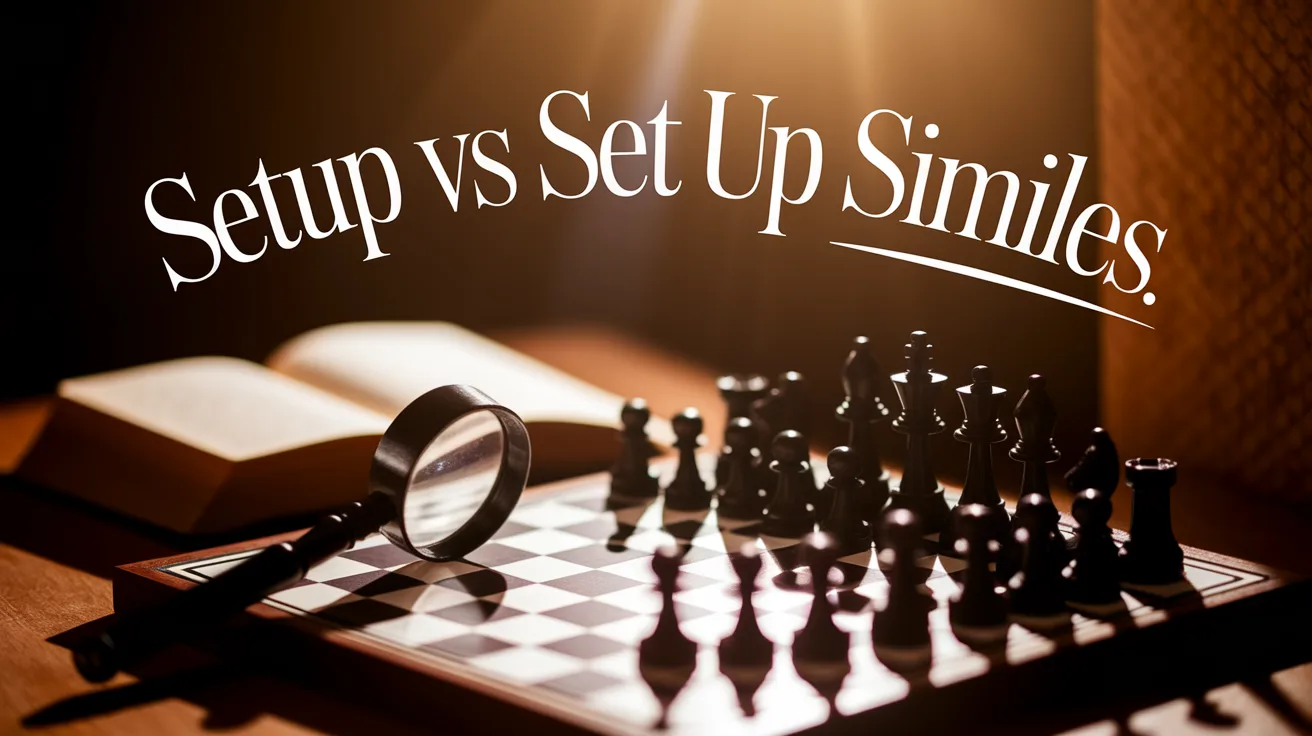 Setup vs Set Up Similes