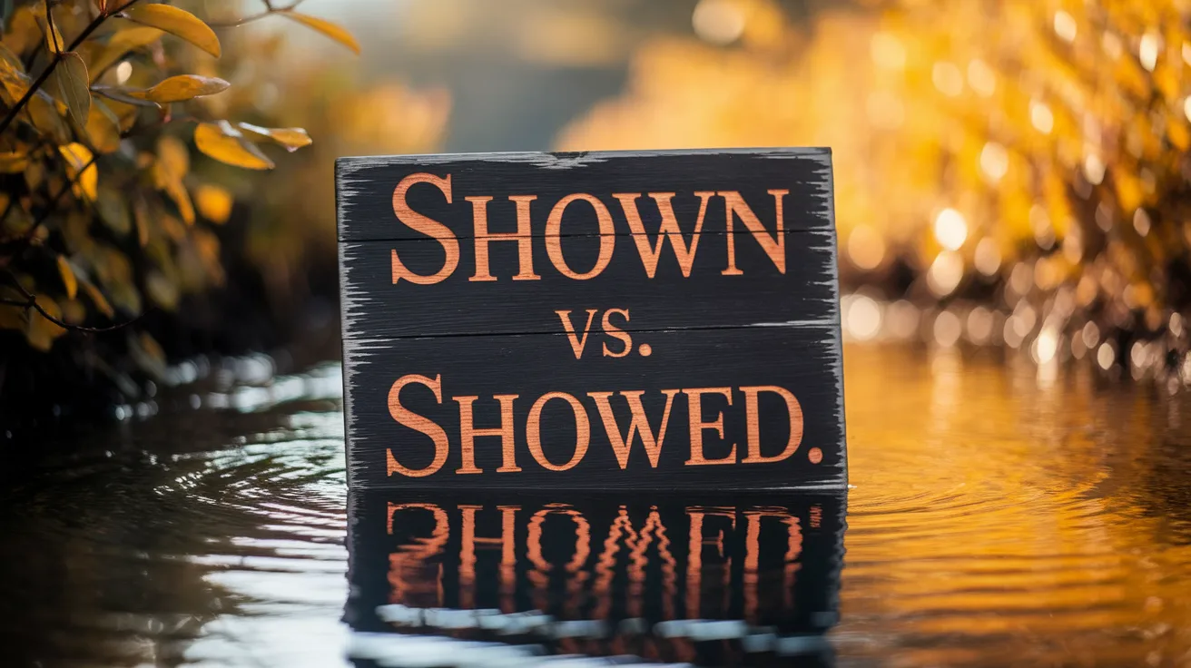 Shown vs Showed