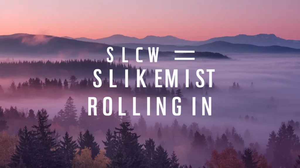 Slow like mist rolling in