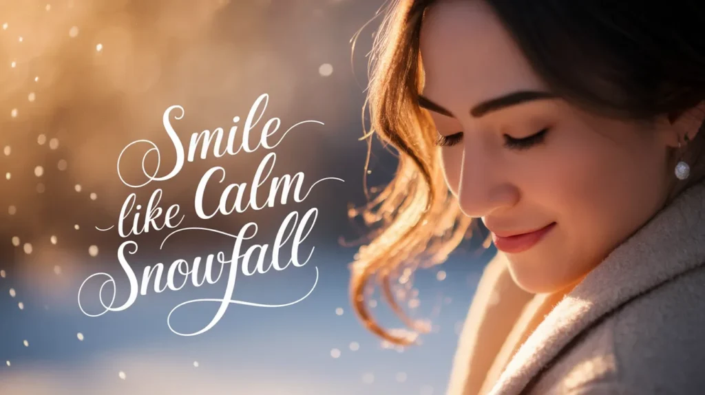 Smile like Calm Snowfall