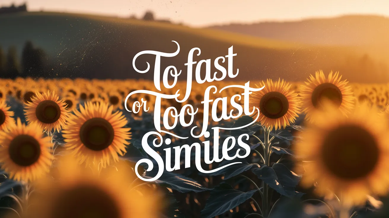 To Fast or Too Fast Similes