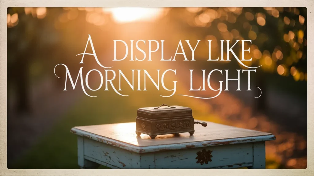 A Display Like Morning Light