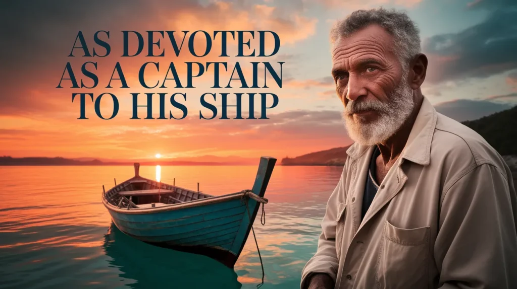 As devoted as a captain to his ship