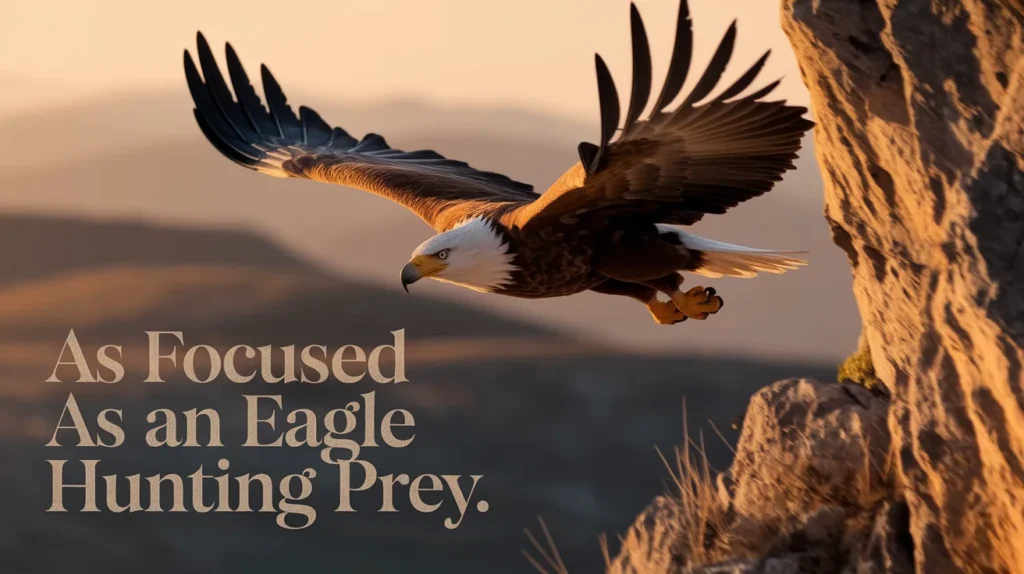 As focused as an eagle hunting prey