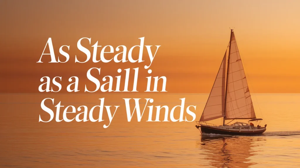 As steady as a sail in steady winds