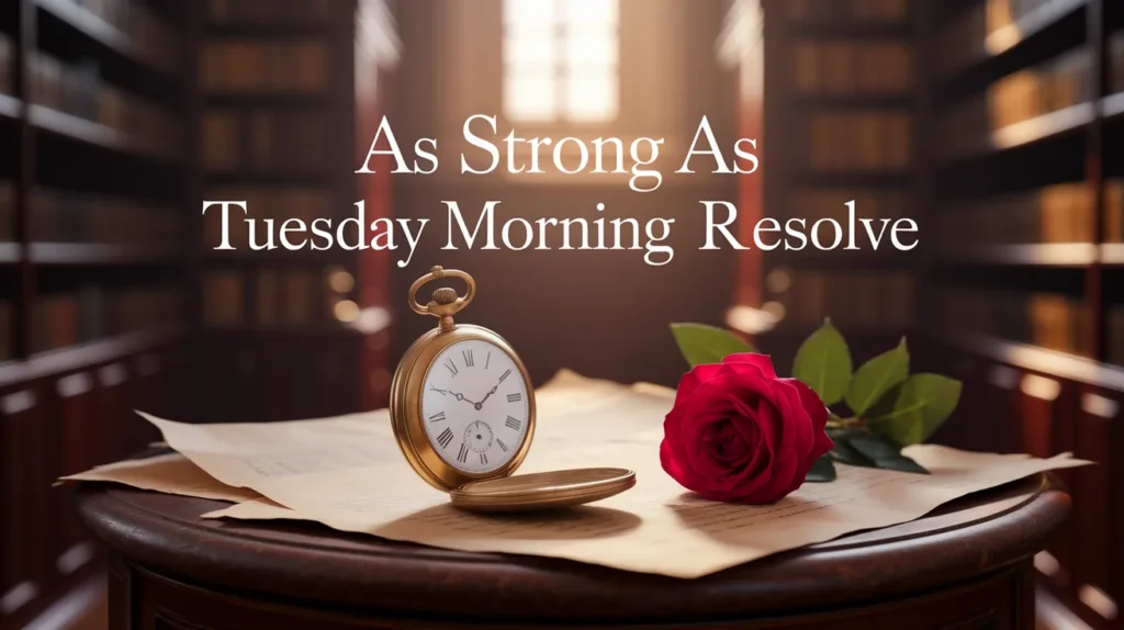 As strong as Tuesday morning resolve