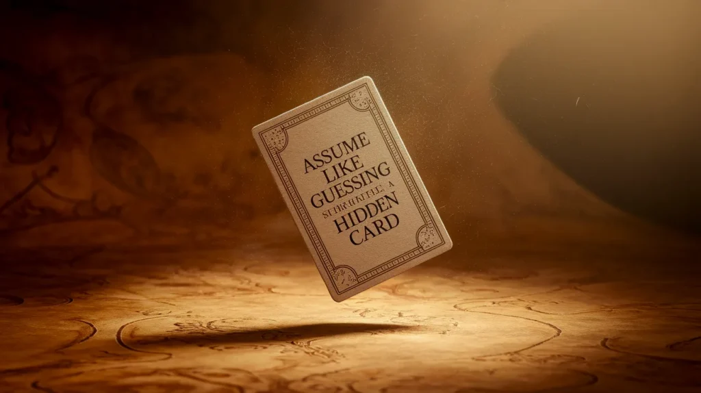 Assume Like Guessing a Hidden Card