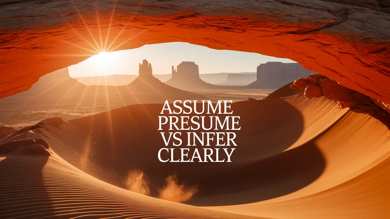 Assume vs Presume vs Infer Clearly