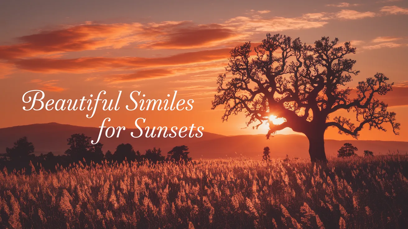 Beautiful Similes for Sunsets