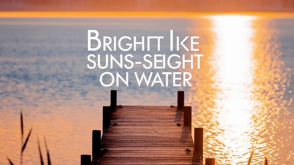 Bright Like Sunlight on Water