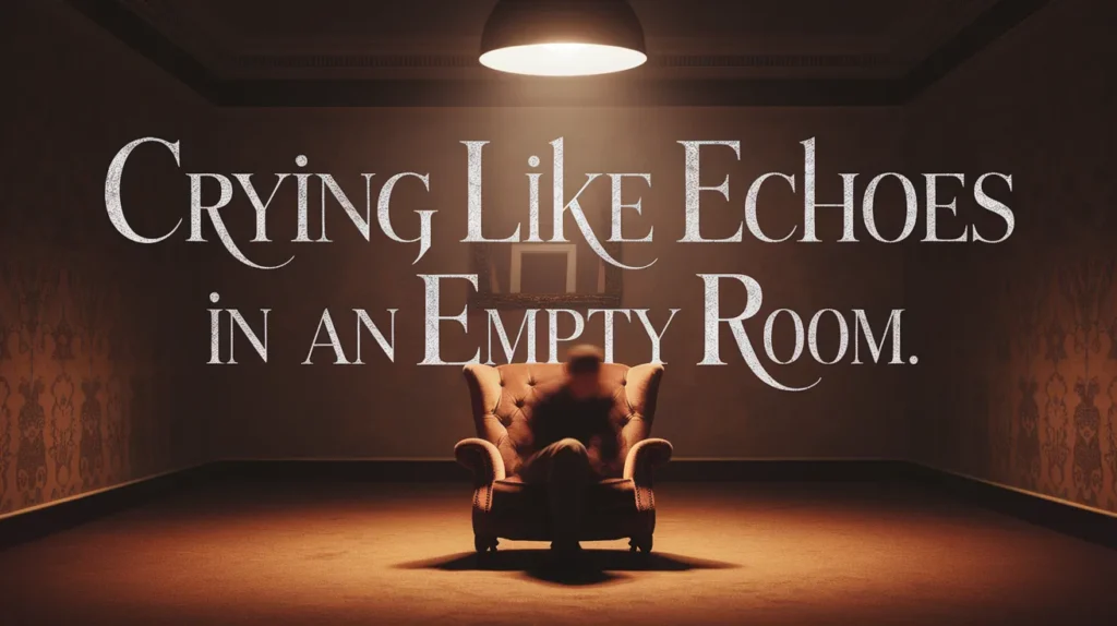 Crying like echoes in an empty room