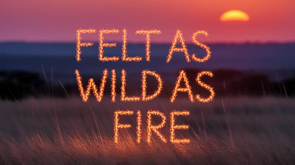 Felt as Wild as Fire