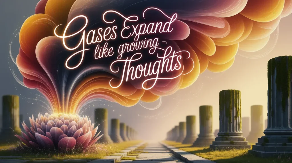 Gases expand like growing thoughts