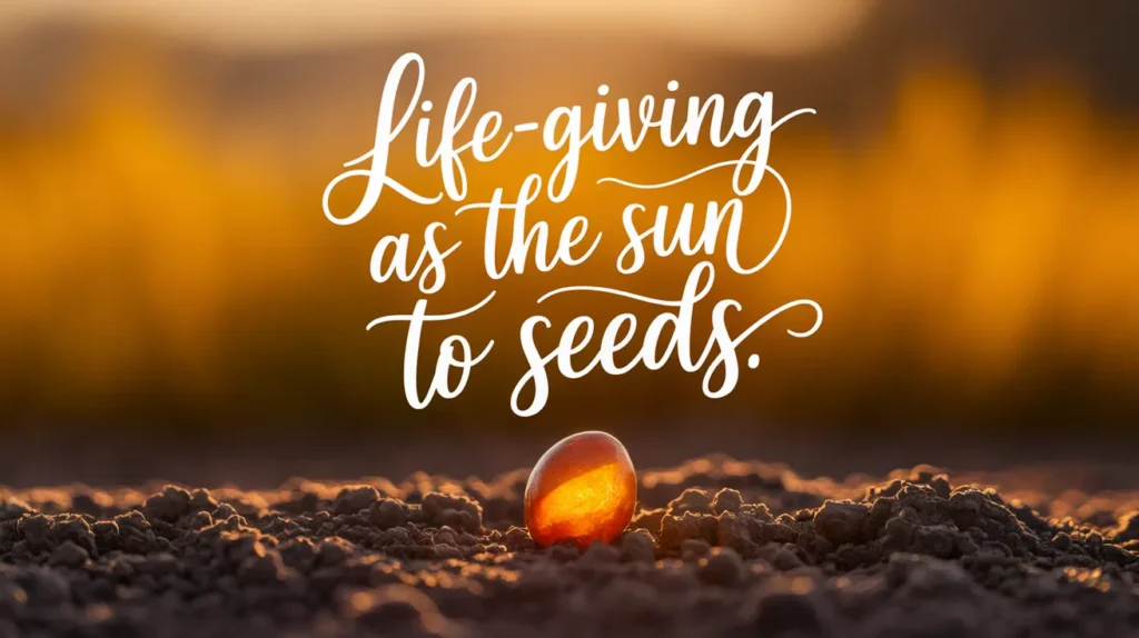 Life-Giving as the Sun to Seeds