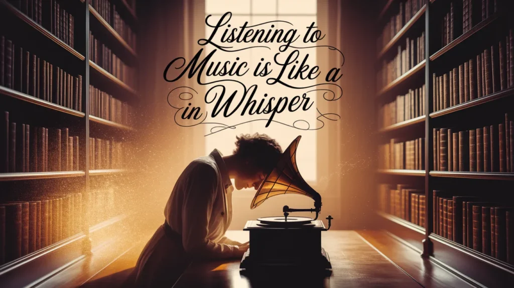 Listening to music is like a whisper in silence