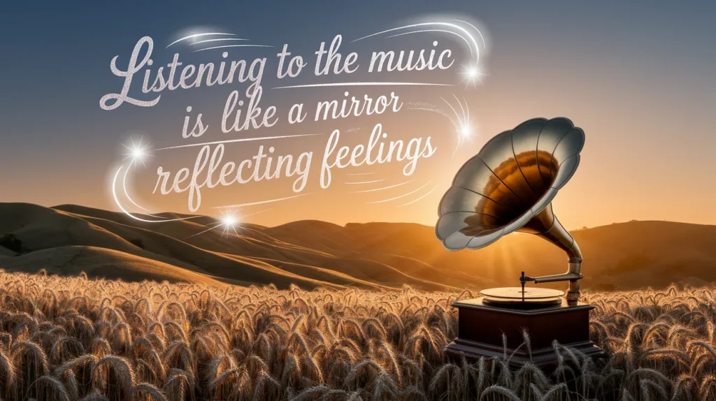 Listening to the music is like a mirror reflecting feelings