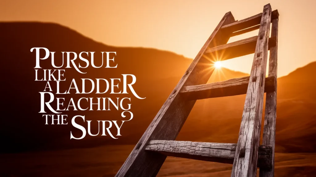 Pursue like a ladder reaching the sky