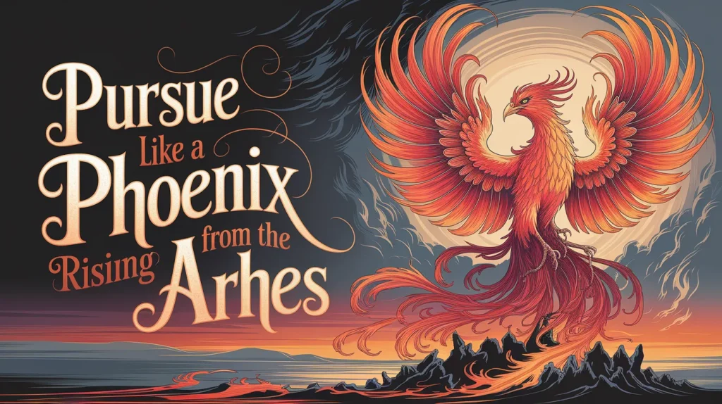 Pursue like a phoenix rising from ashes