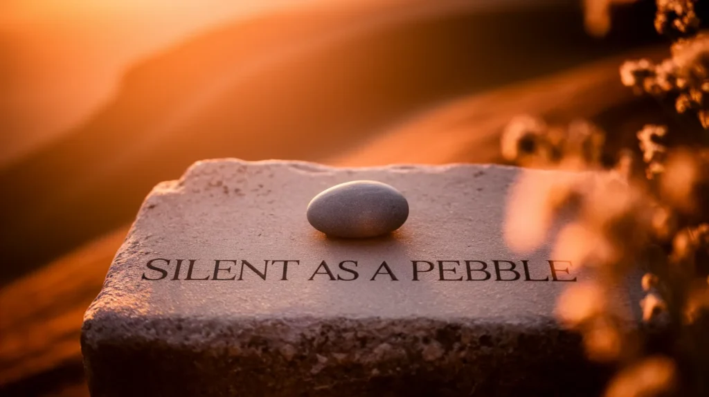 Silent as a pebble