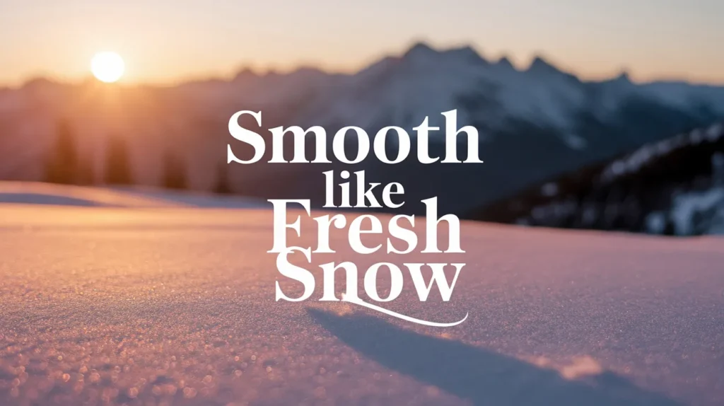 Smooth like fresh snow