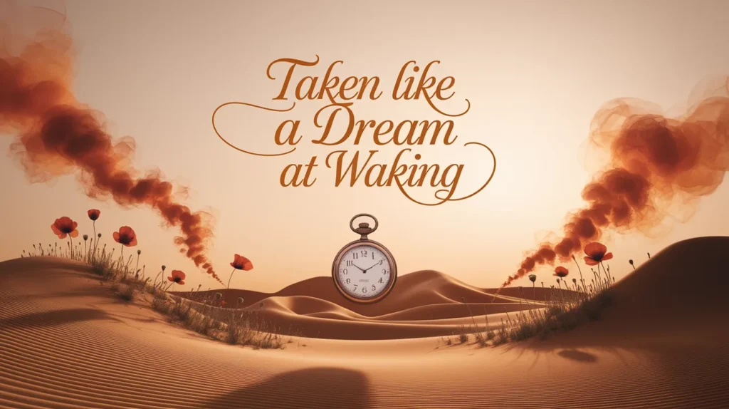 Taken like a dream at waking