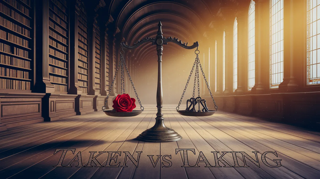 Taken vs Taking