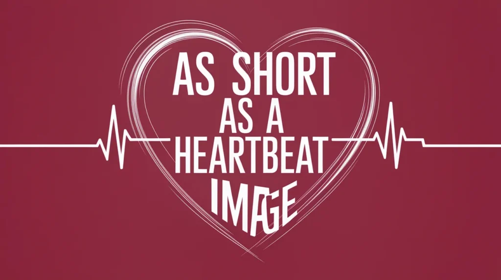  As short as a heartbeat