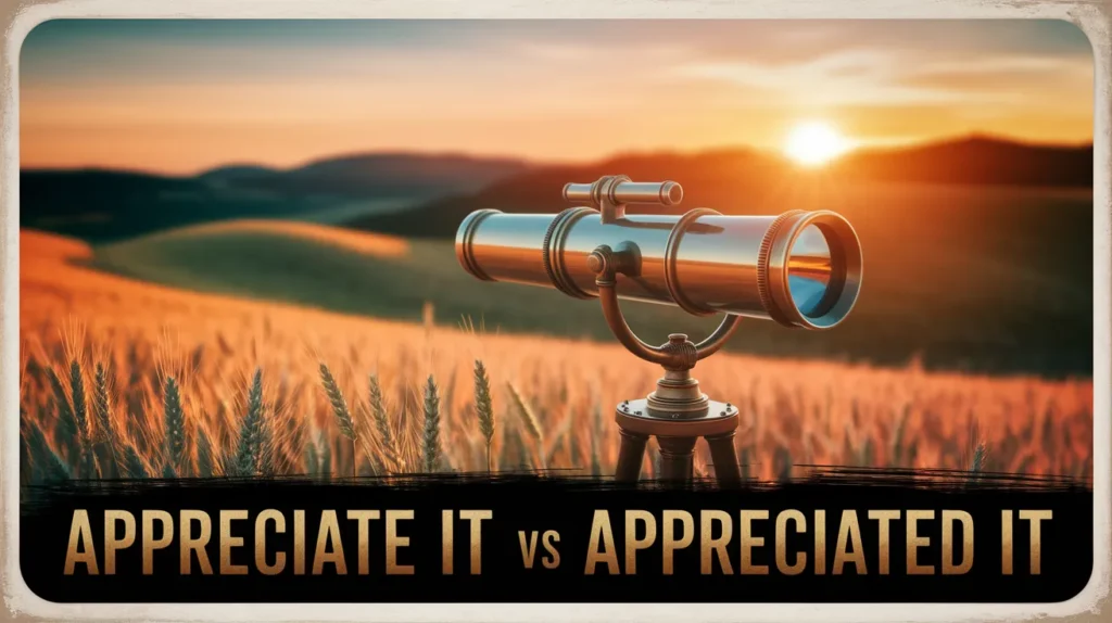 Appreciate It vs Appreciated It