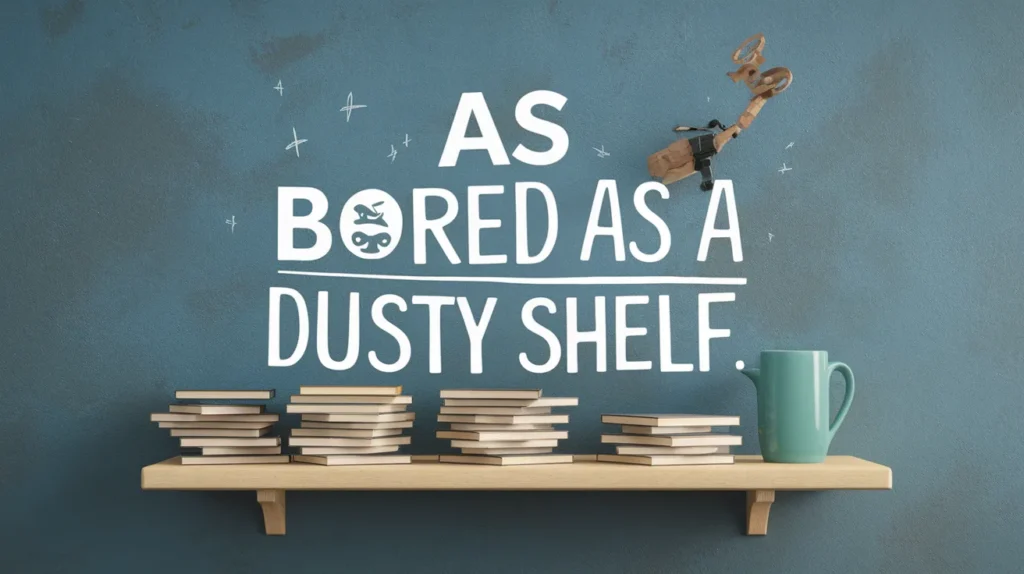 As bored as a dusty shelf