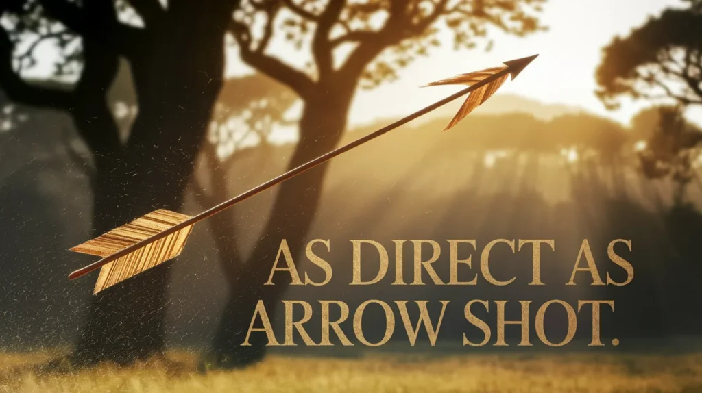 As direct as an arrow shot