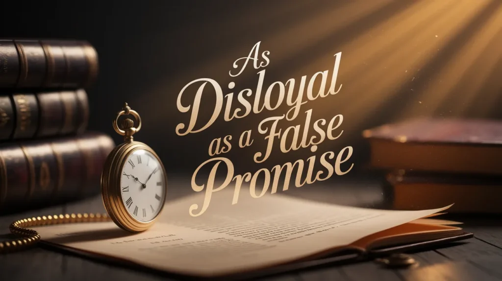 As disloyal as a false promise